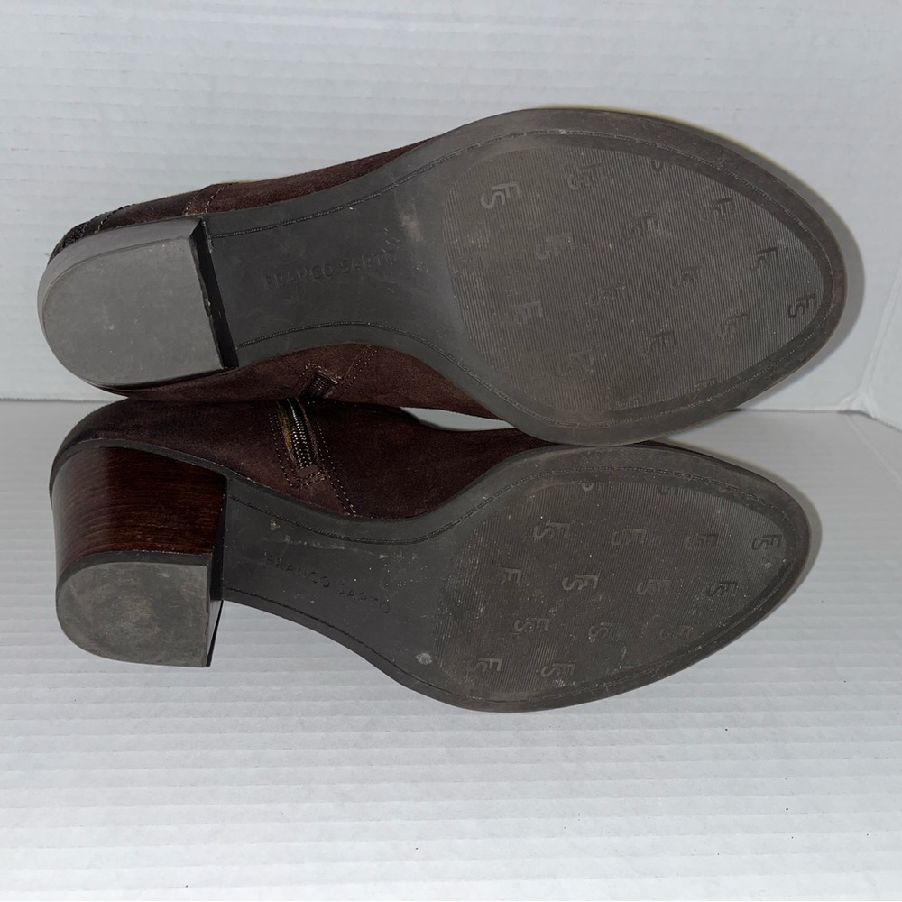 Franco Sarto Brown Domino Ankle Boots 9.5M - Picture 6 of 12